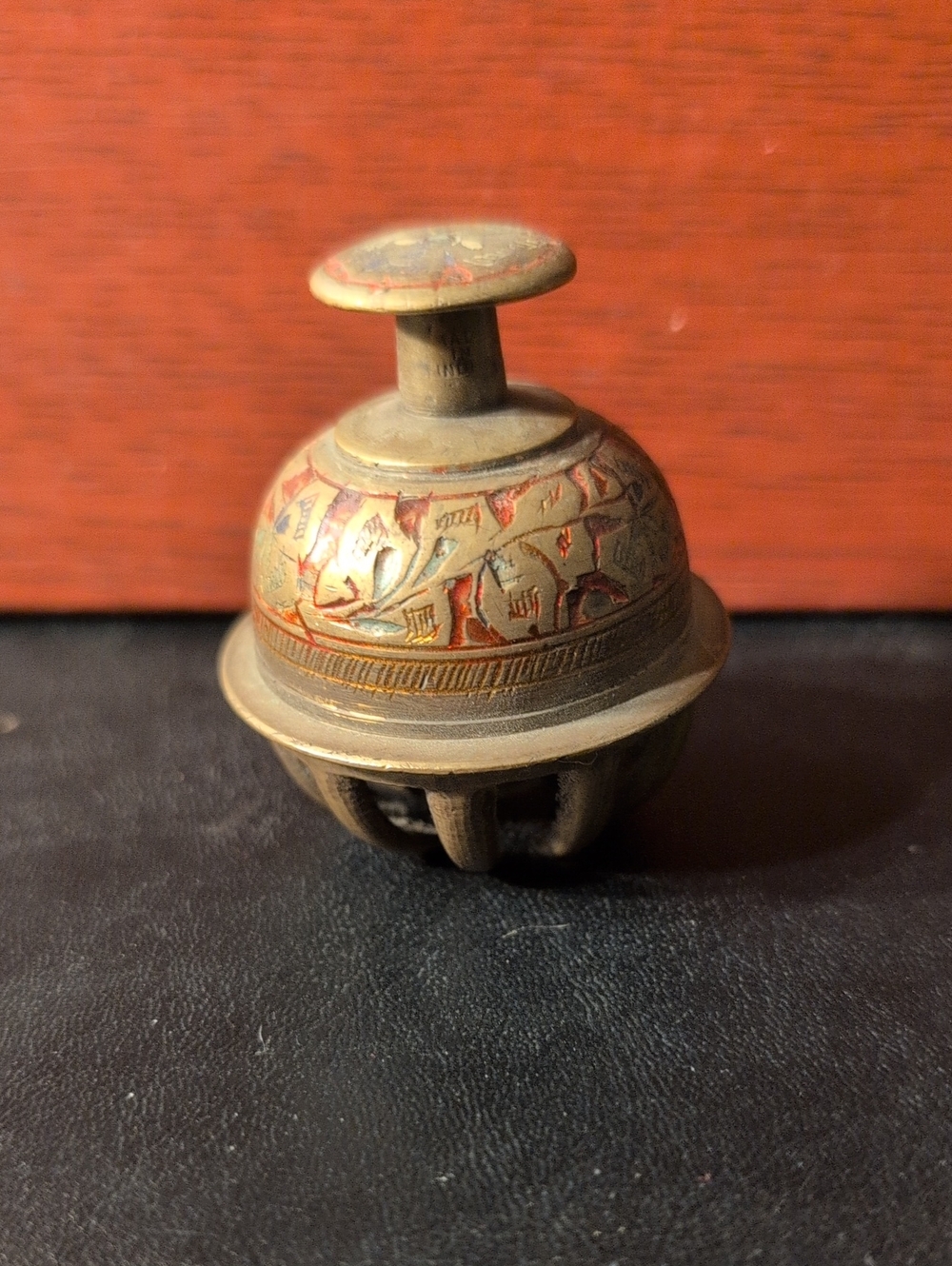 Vintage Brass Elephant Claw Bell Intricate Design